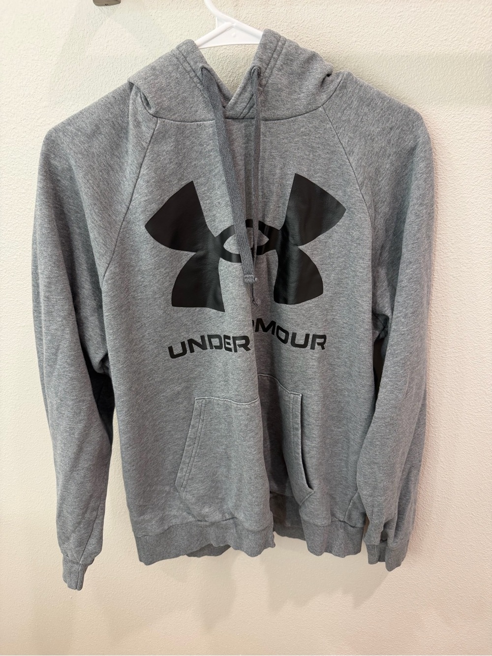 Under Armour Gray Zip-Up Hoodie with Black Logo